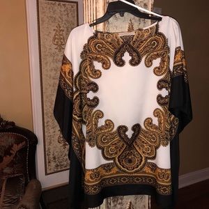 Michael Kors Silk Poncho Blouse